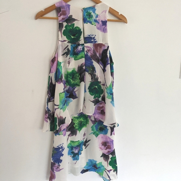 Philosophy Republic Tiered Floral Chiffon Dress Size 8 - Picture 3 of 6